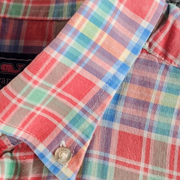 Vineyard Vines Murray Shirt Medium Multicolor Plaid Long Sleeve Button Up Shirt - Picture 10 of 16